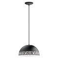 Eglo 1X60W Pendant W/ Matte Black And White Finish 97441A